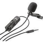 Boya ByM1 Auxiliary Omnidirectional Lavalier Condenser Microphone with 20ft Audio Cable