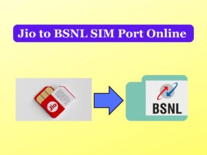 Jio to BSNL SIM Port Online